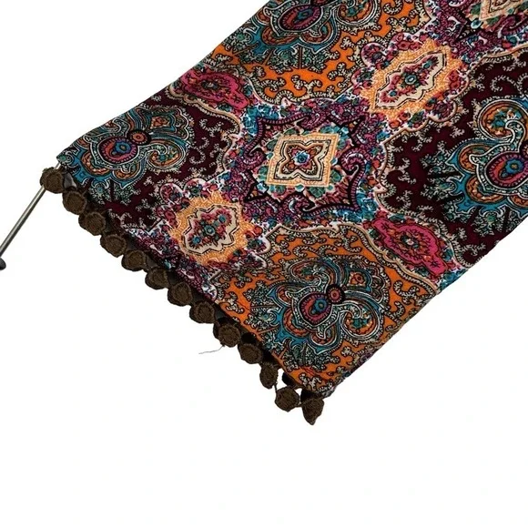 LOVPOSH LONG SLEEVE GEO FLORAL CROCHET TRIM LACE FLOUNCE‎ ROMPER MULTI SMALL EUC - Picture 4 of 10